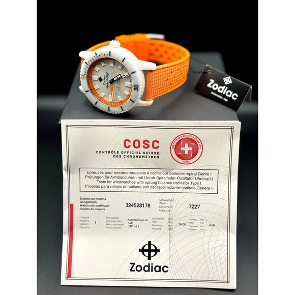 Zodiac Super Sea Wolf ZO9591 Men’s Automatic COSC Diver Watch NIBWT - Picture 5 of 17